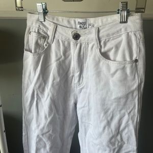 princess polly Cece Hammer Wide Leg Knee Rip Jeans White Denim, size 2